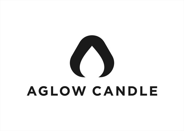 letter a candle logo design vector illustration