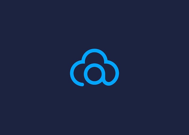 letter a cloud logo icon design vector design template inspiration
