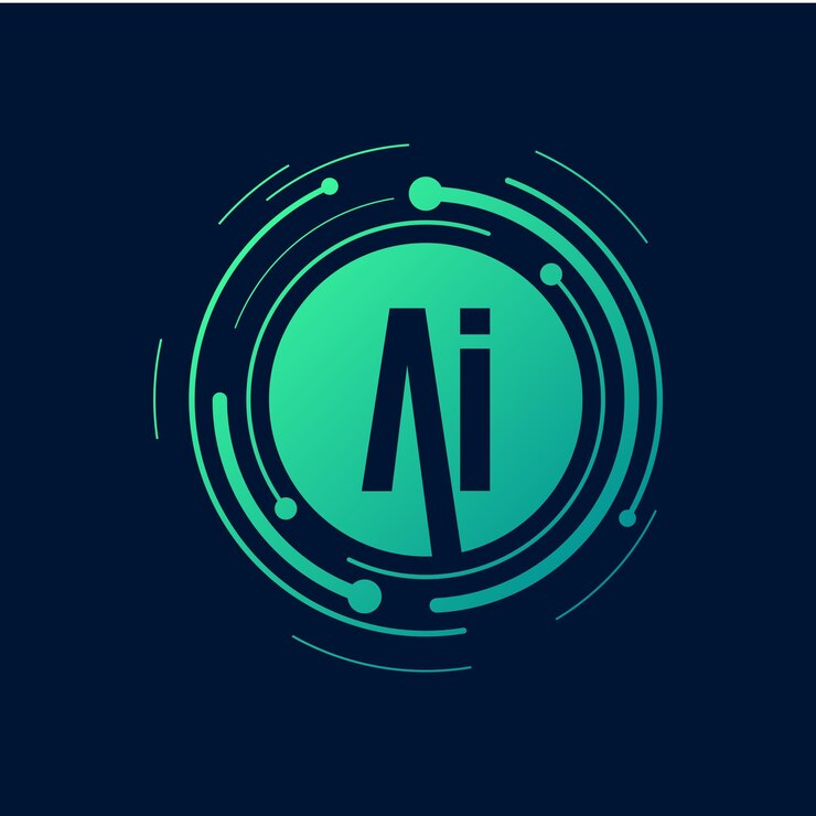 Vector letter a i initial cyber multimedia logo