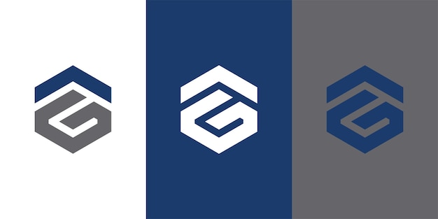Letter AG logo design icon template