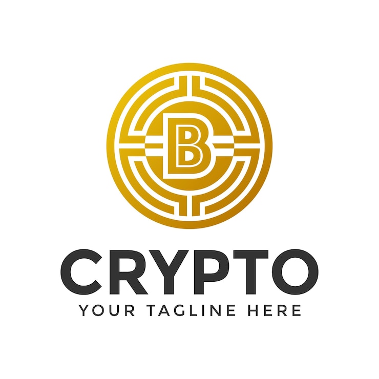 Vector letter b crypto logo, letter b crypto business logo