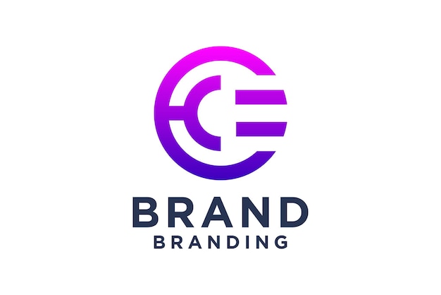 Letter C logo colorful gradient template