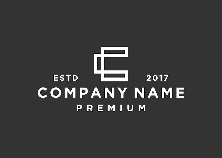 Vector letter c square logo design vector illustration template