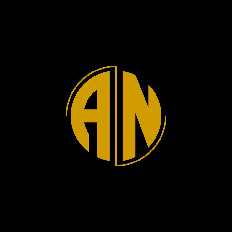Vector letter circle logo design 'an'