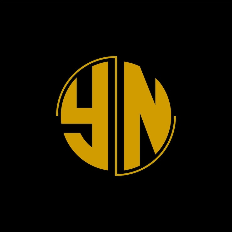 Vector letter circle logo design 'yn'