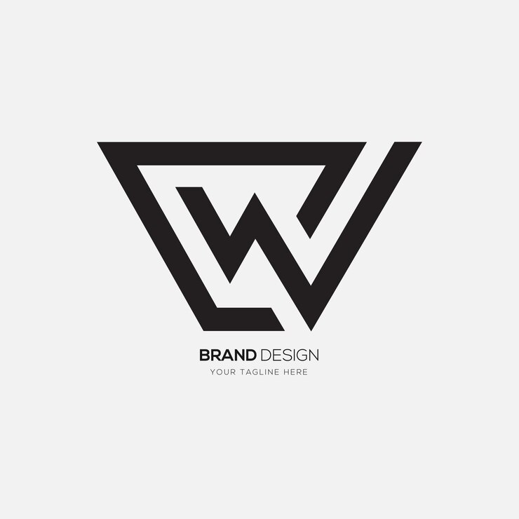 Letter Cw creative shape new unique monogram logo