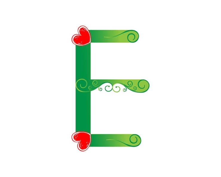 Vector letter design and ornaments customise