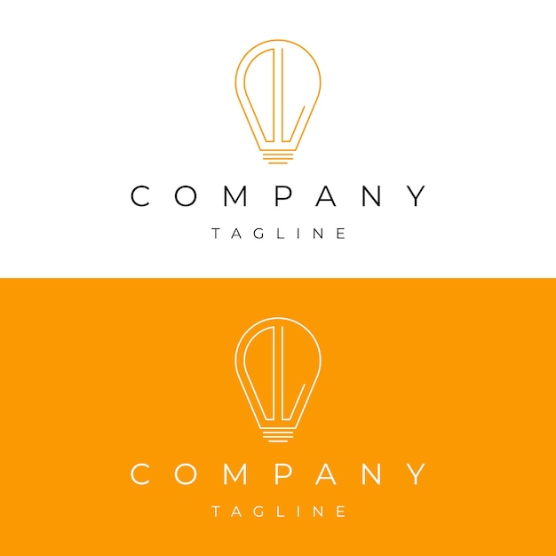 letter dl initial lamp solution bulblight icon logo design vector template