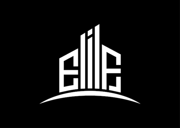 Letter EIF Building vector monogram logo design template Building Shape EIF logo