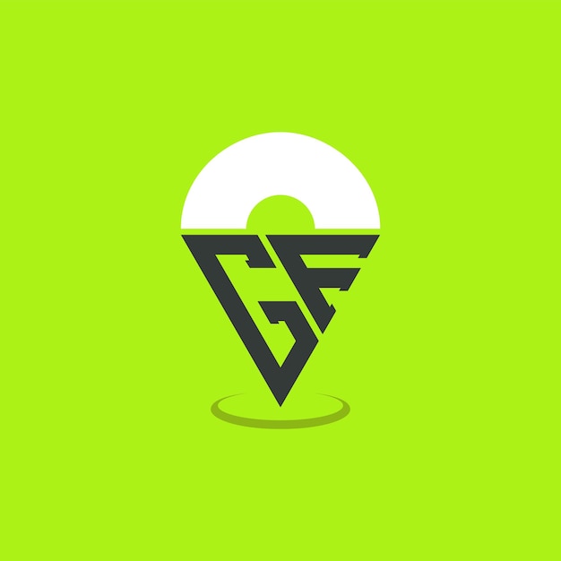 Letter GF Location Logo Design Modern Initials GF Pinpoint Logo for Navigation Map Apps and Location Based Businesses