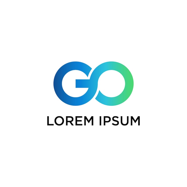 Vector letter go professional logo design