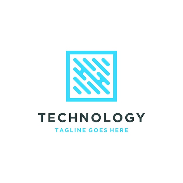 Letter h technology logo design