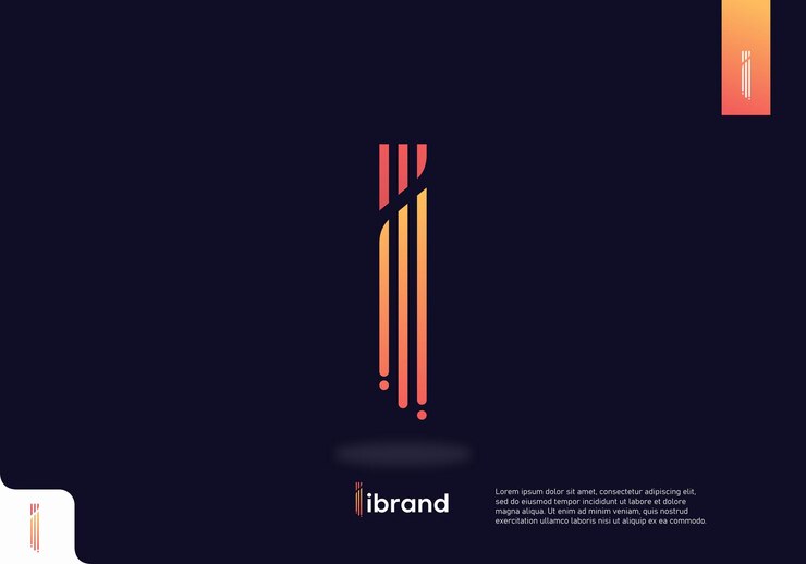Letter I logo icon design template elements