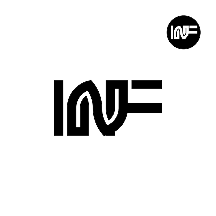 Vector letter inf monogram logo design