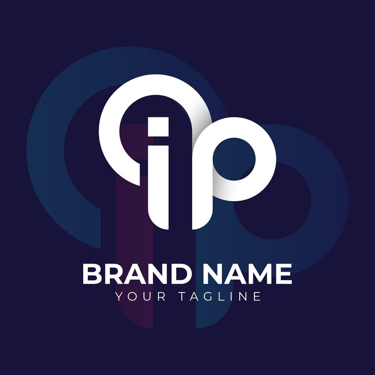 Vector letter ip logo vector design template