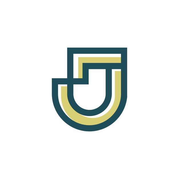 letter j logo design icon element with modern creative concept