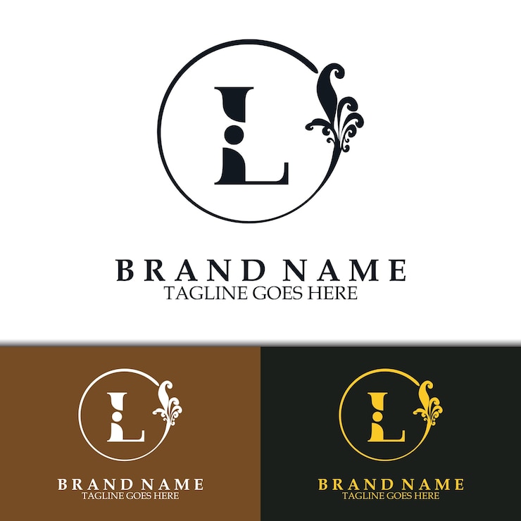Vector letter l luxury logo design,suitable for brand identity,logo boutique,logo salon,logo restaurant
