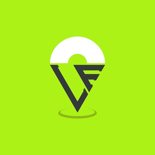 Letter LF Location Logo Design Modern Initials LF Pinpoint Logo for Navigation Map Apps and Location Based Businesses