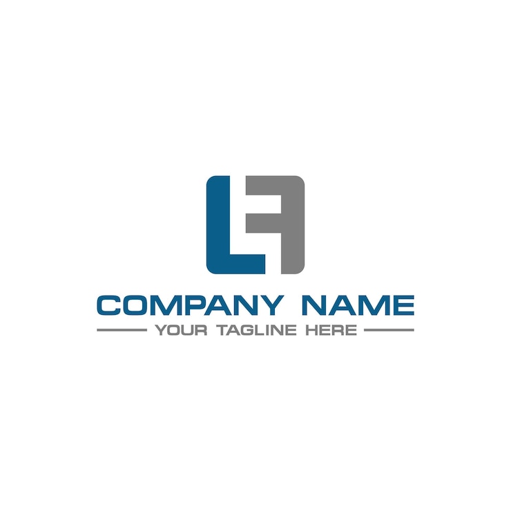 Vector letter lf or fl logo design vector template