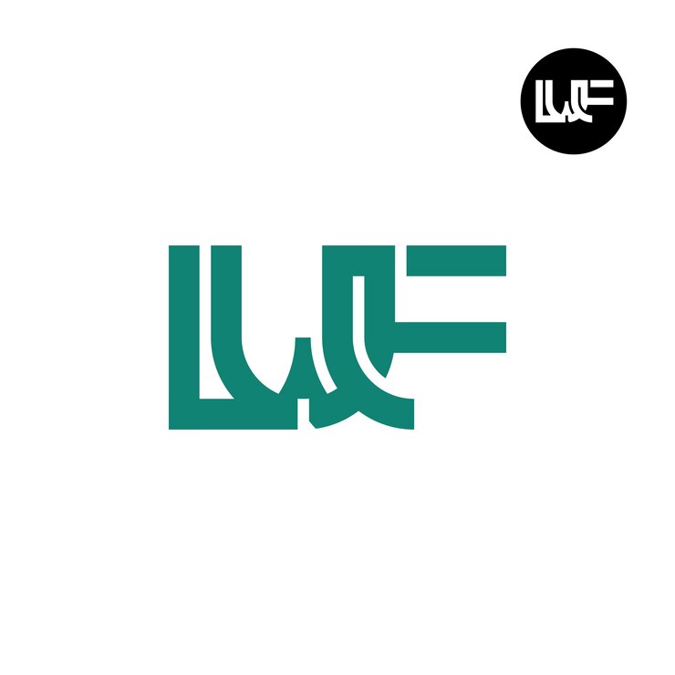 Vector letter lwf monogram logo design