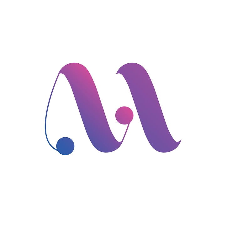 Vector letter m monogram vector icon