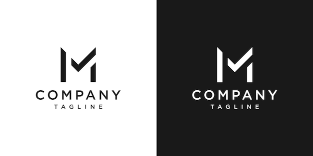 Letter M with check monogram logo icon symbol template