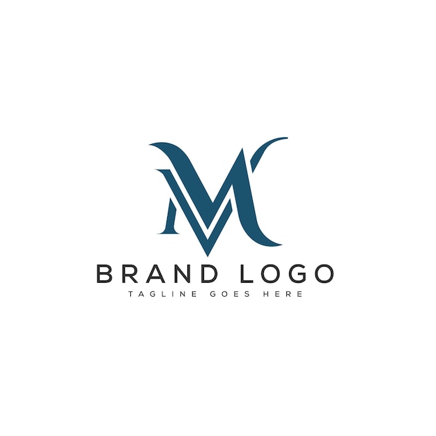 letter MV logo design vector template design for brand