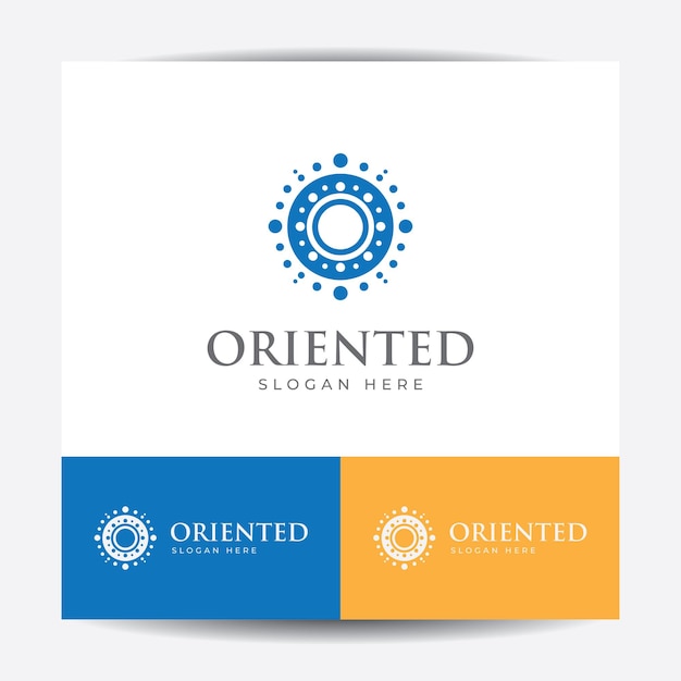 letter o round and dot circle wheel logo icon design template creative elements
