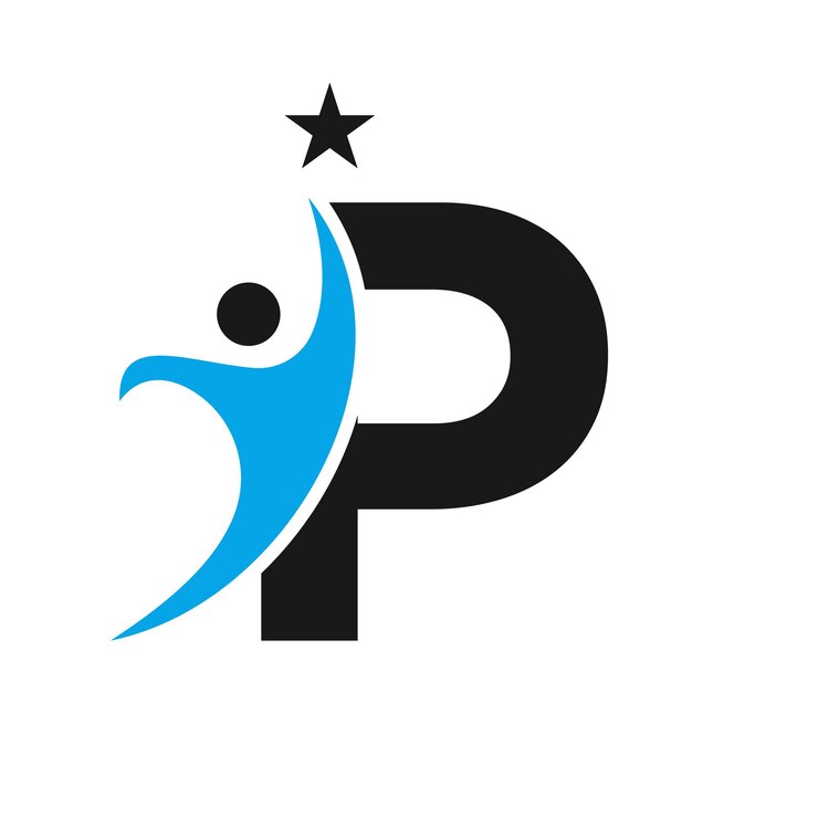 Vector letter p bio logo health care symbol healthy logotype care sign