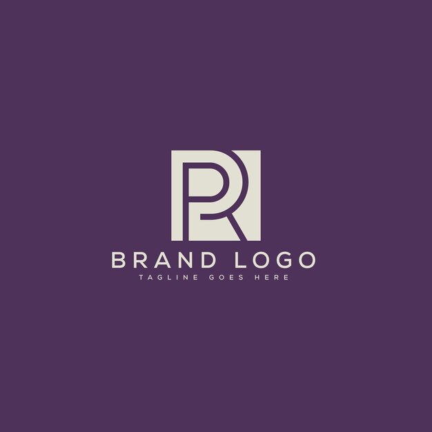 letter PR logo design vector template design for brand