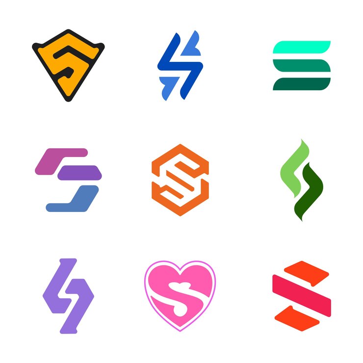 Vector letter s colorful logo template s logo concept bundles logotype letter s log
