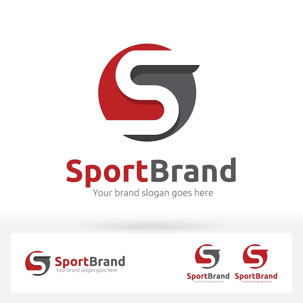 Letter S Logo, Letter S in the Circle Shape with flat shadow