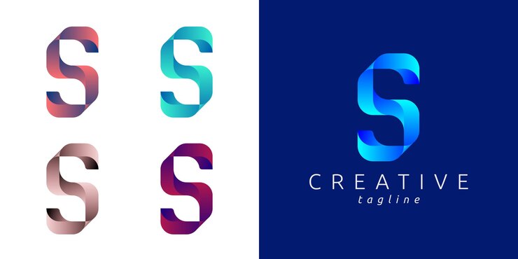 Vector letter s logo with modern gradient color