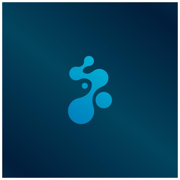 Letter S molecule logo design concept