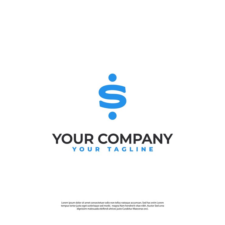 Letter s monogram logo forming people shaking hands from above in simple modern abstract style