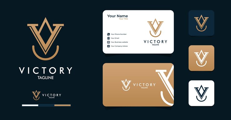 Letter V logo template for cosmetic logo and business card design premium vector