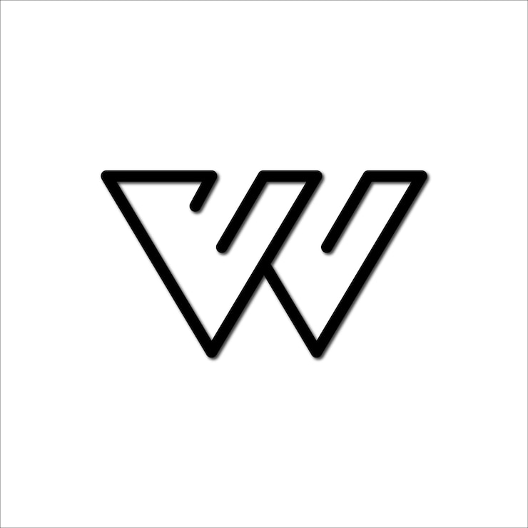 Vector letter w minimalist logo and icon design