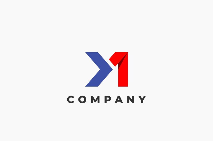 letter x m arrow next icon expedition delivery logo