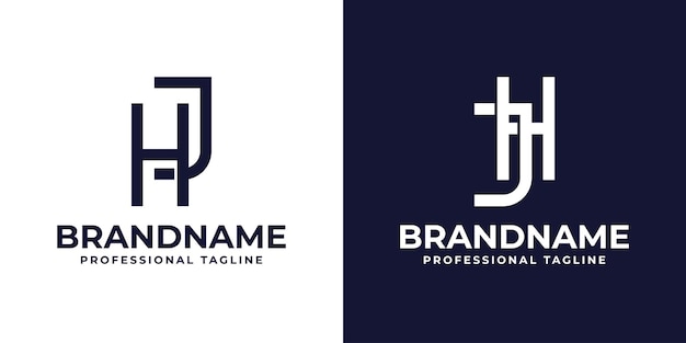 Letters HJ and JH Monogram Logo suitable for any business with JH or HJ initials