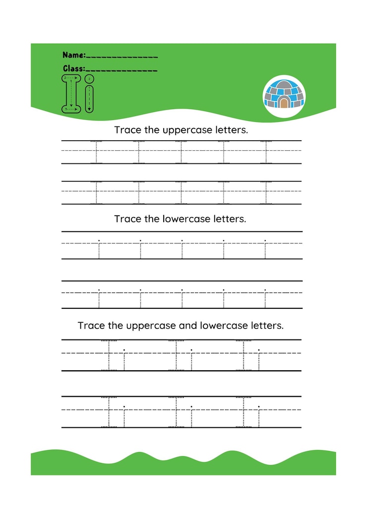 Vector letters tracing alphabet worksheets
