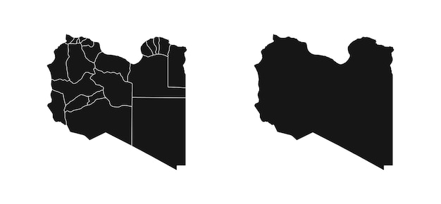 libya map vector icon
