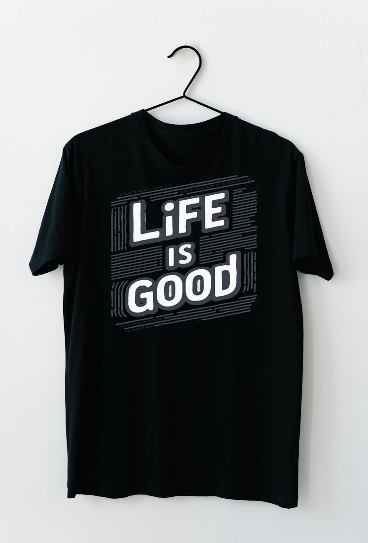 Vector life is good mens build it cotton short sleeve graphic tshirt