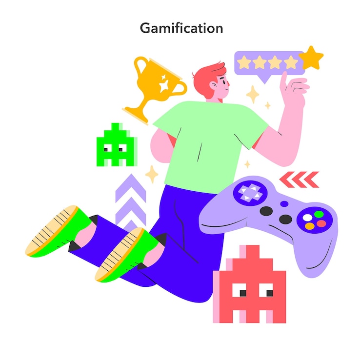 Vector lifestyle trends concept the thrill of gaming and achievement celebrating virtual victories and
