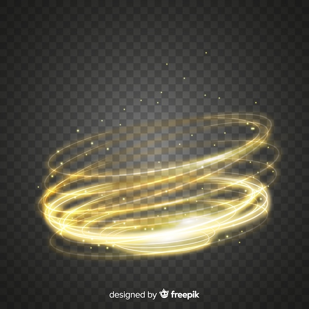 Light whirl effect with transparent background