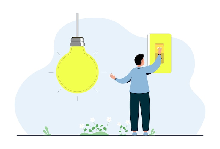 Vector lighting concept illustration stylish and beautiful