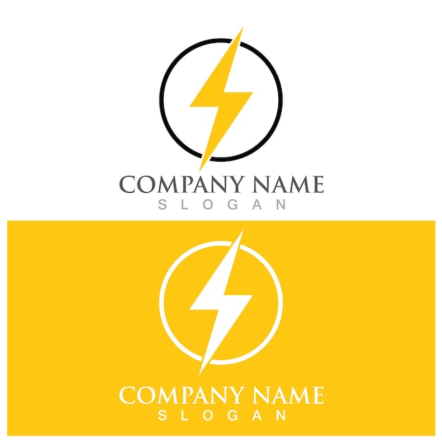 Lightning logo and vector template