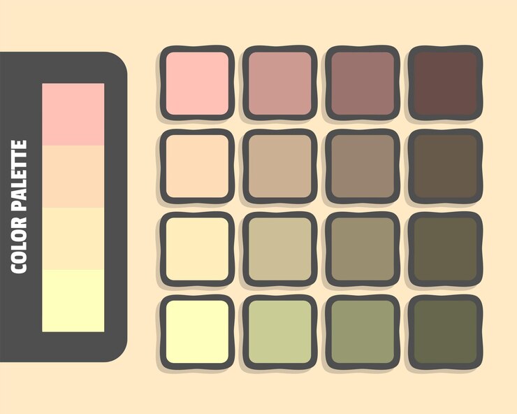 Vector lightpink peachpuff moccasin lemonchiffon color palette colour matching rgb harmonious colors