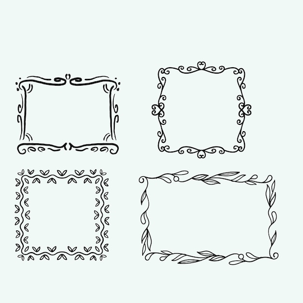 Linear flat wedding ornaments set