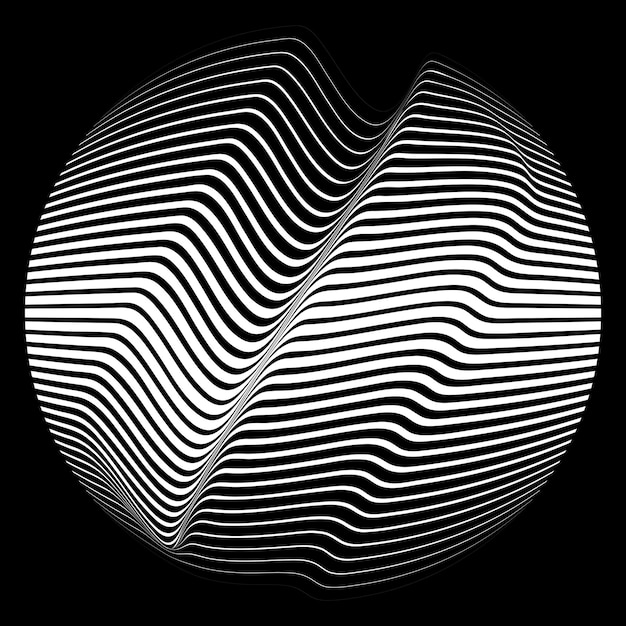 Lines in Circle Form . Vector  .Technology sphere Logo . 3d design element . Abstract  shape