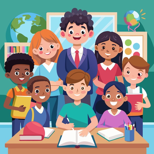 Lingkungan Kelas yang Menarik dengan Siswa dan Guru yang Bahagia